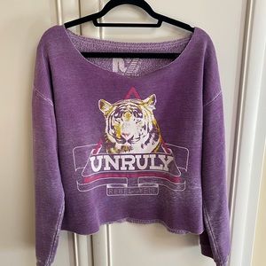 Rebel Yell oversized crop long sleeve